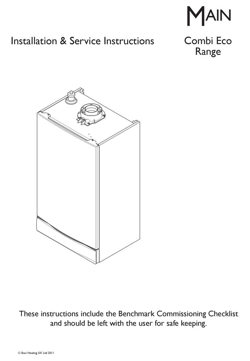Baxi Main Combi Eco Installation and maintenance instructions