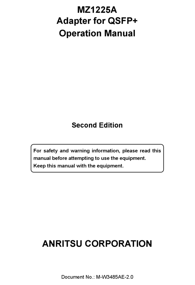 Anritsu MZ1225A Operation manual