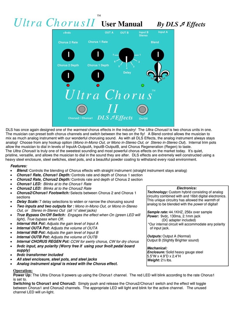 DLS Effects Ultra Chorus II user manual