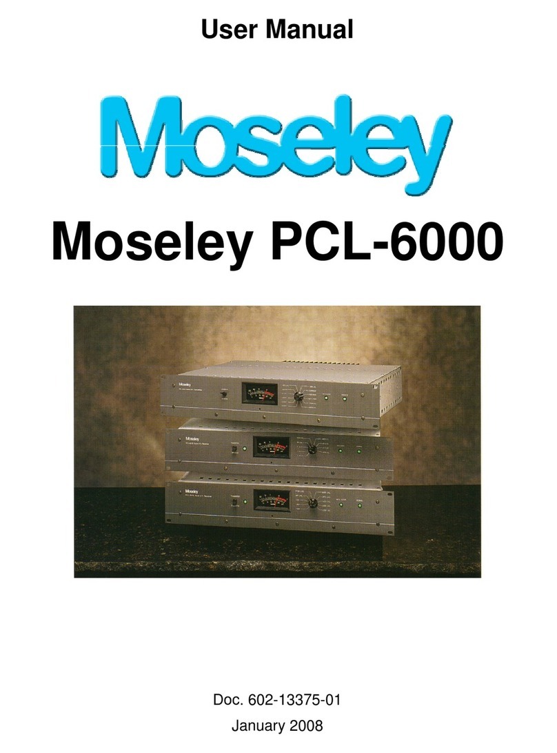 Moseley PCL-600 User manual