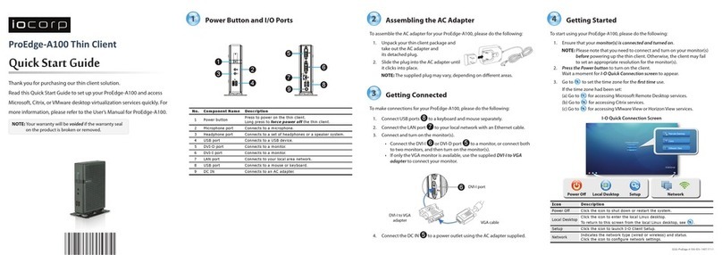 ioCorp ProEdge-A100 thin client User manual
