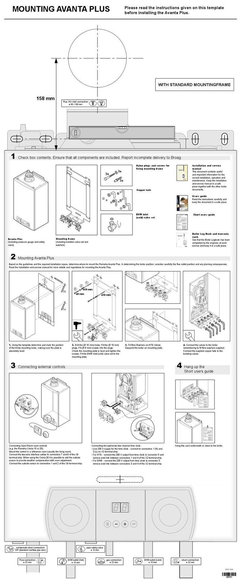 REMEHA Avanta Plus Mounting manual
