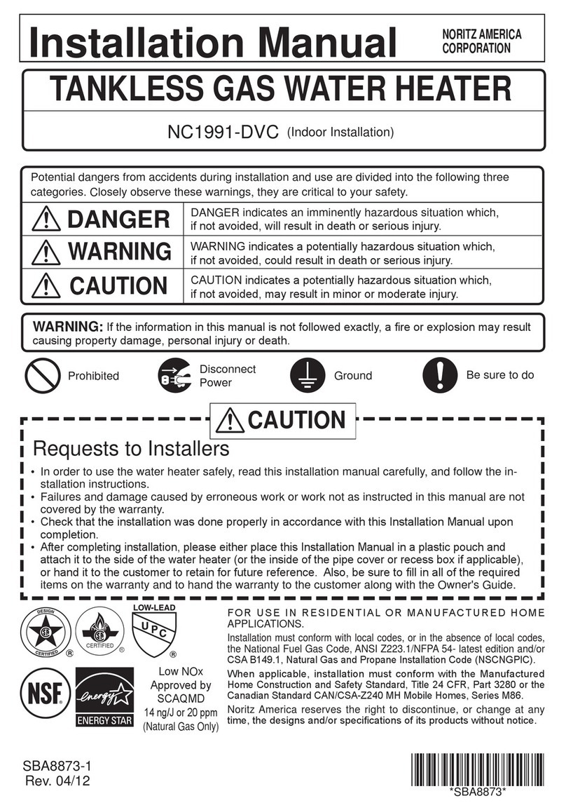 Noritz NC1991-DVC installation manual