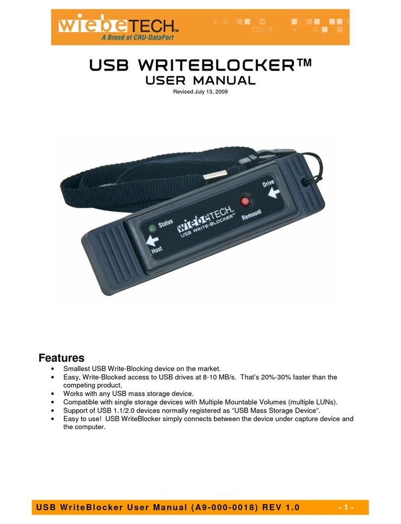 WiebeTech USB WRITEBLOCKER user manual