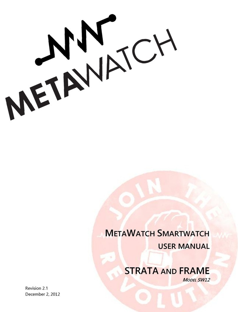 Metawatch SMARTWATCH SW12 user manual