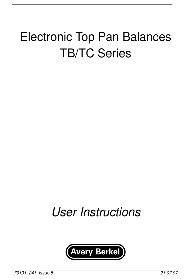 Avery Berkel TB Series User instructions