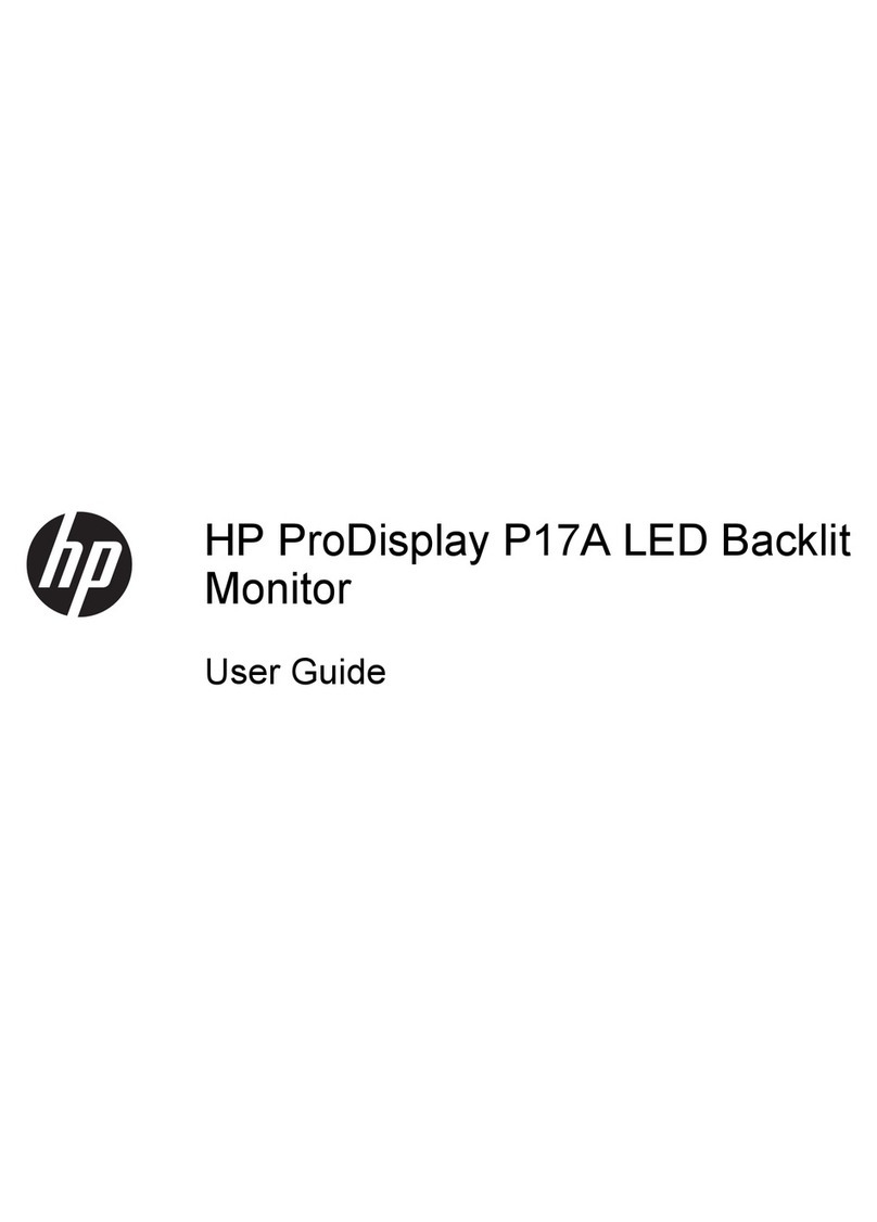 HP ProDisplay P17A LED Backlit User manual