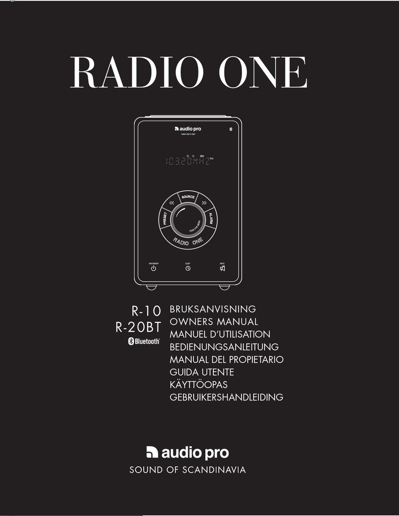 Audio Pro R-20BT Radio One owner's manual