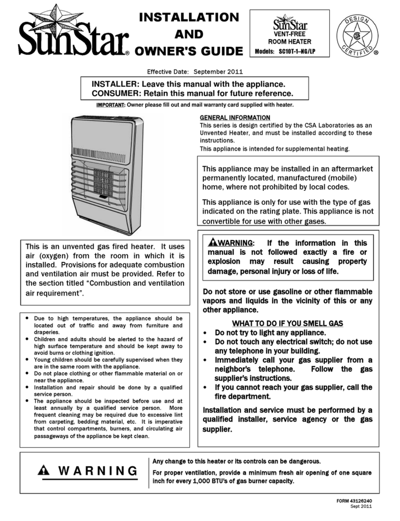SunStar SC10T-1-NG Instruction Manual