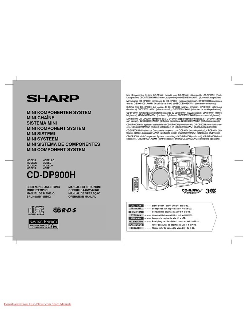 Sharp CD-DP900H User manual