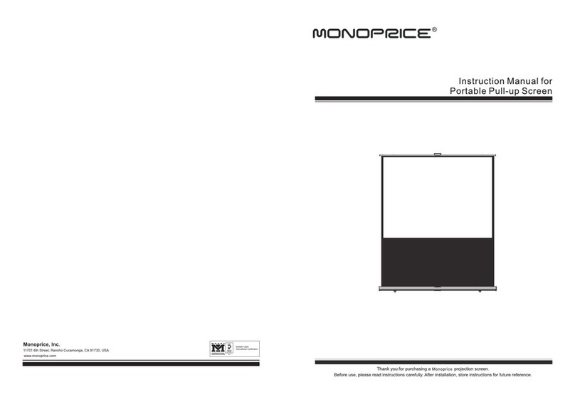Monoprice Portable Pull-up Screen instruction manual