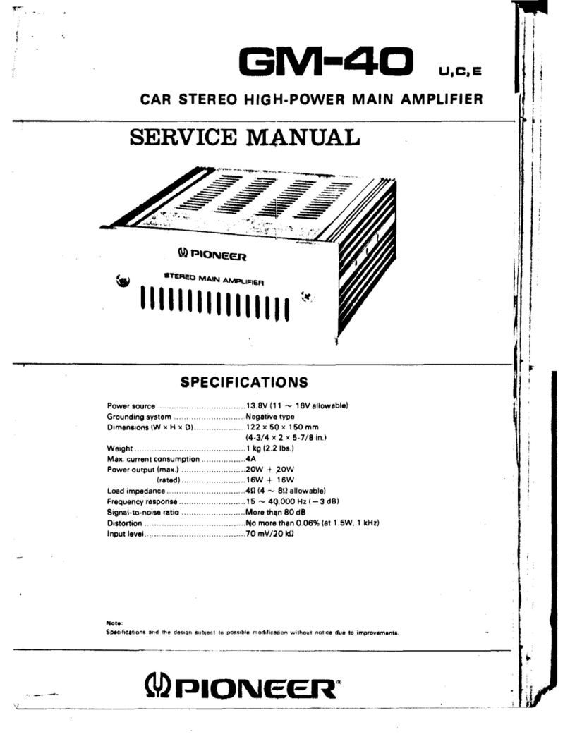 Pioneer GM-40 User manual