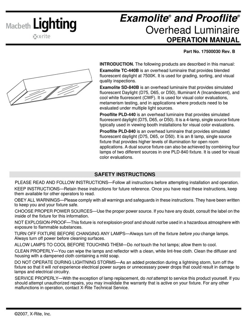 X-Rite Examolite TC-440B User manual