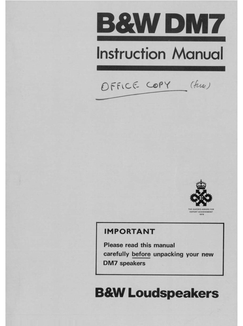 Bowers & Wilkins DM7 User manual