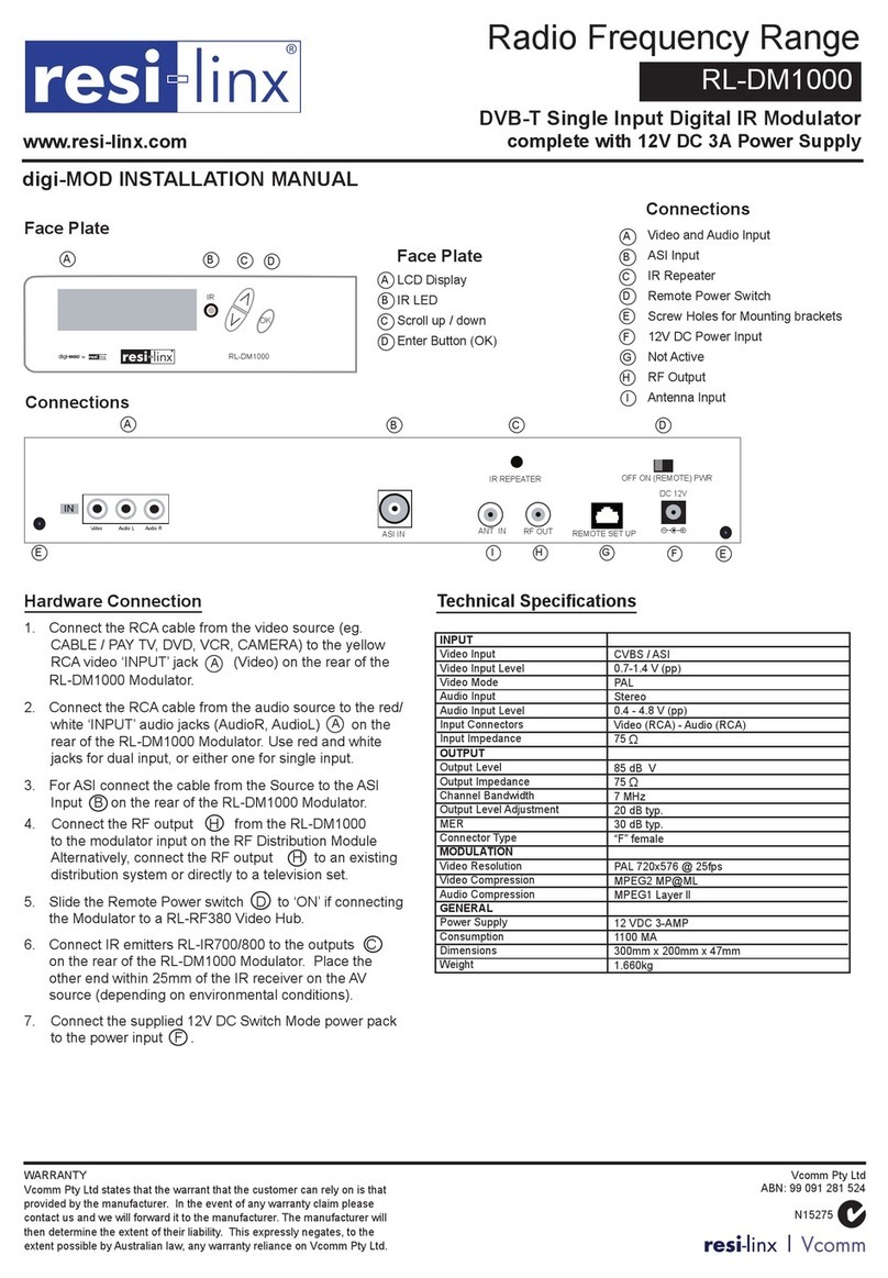 resi-linx digi-MOD RL-DM1000 installation manual