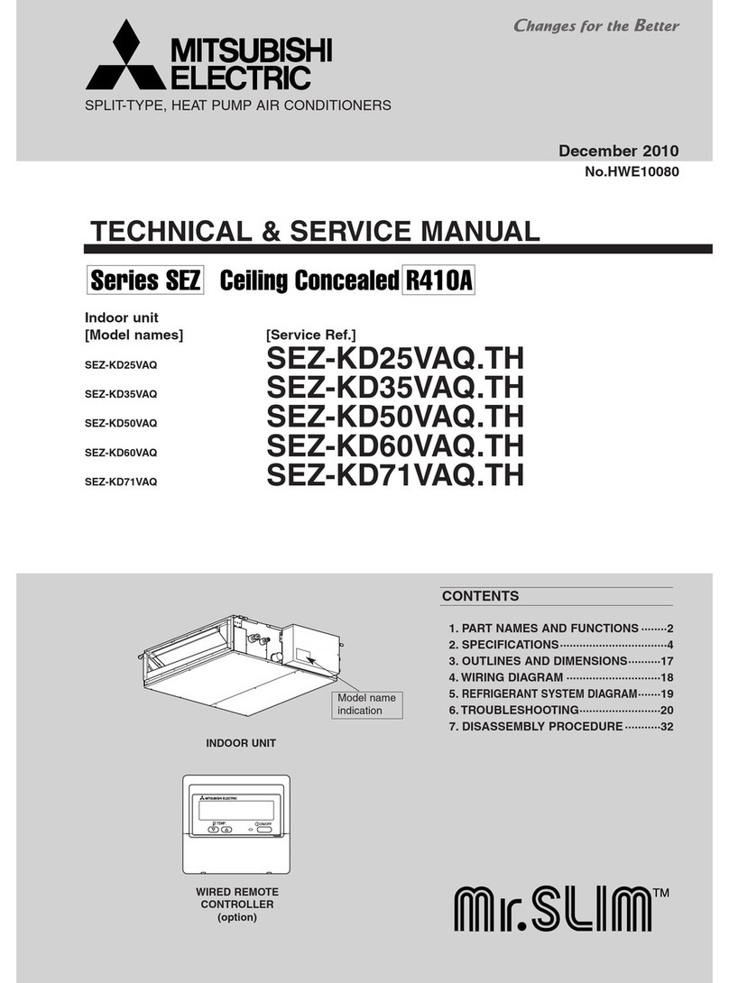 Mitsubishi Electric SEZ-KD25VAQ.TH Service manual Mitsubishi Electric SEZ-KD25VAQ.TH Service manual