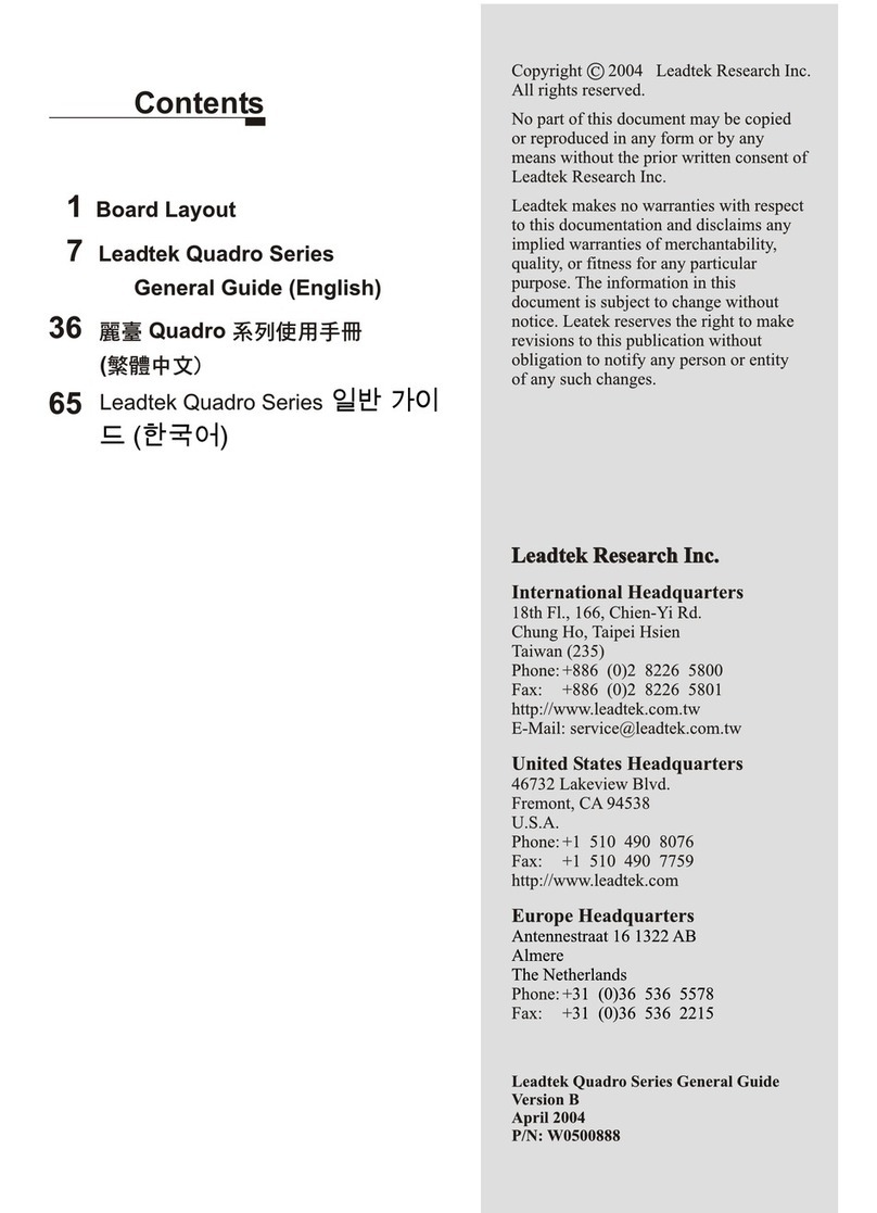 Leadtek Quadro FX3000 User manual