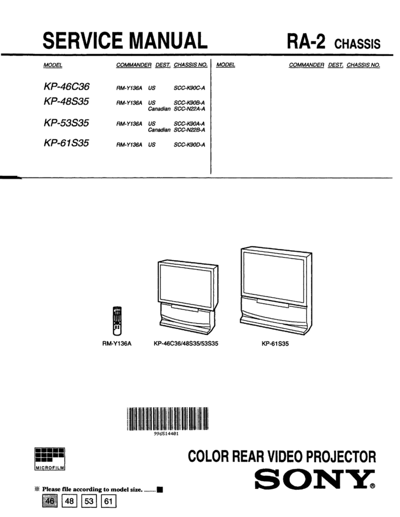Sony KP-46C36 - 46" Projection Tv Service manual