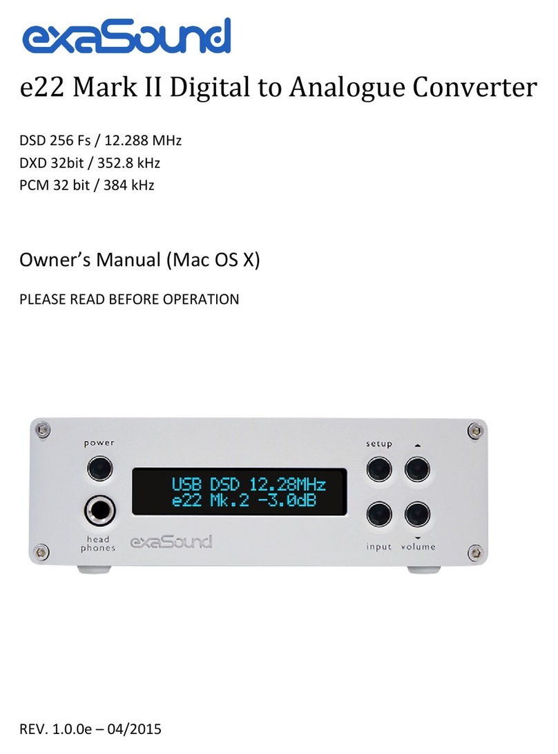 exaSound e22 Mark II User manual