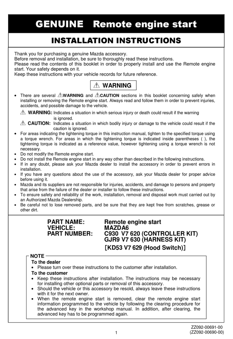 Mazda Mazda 6 installation instructions