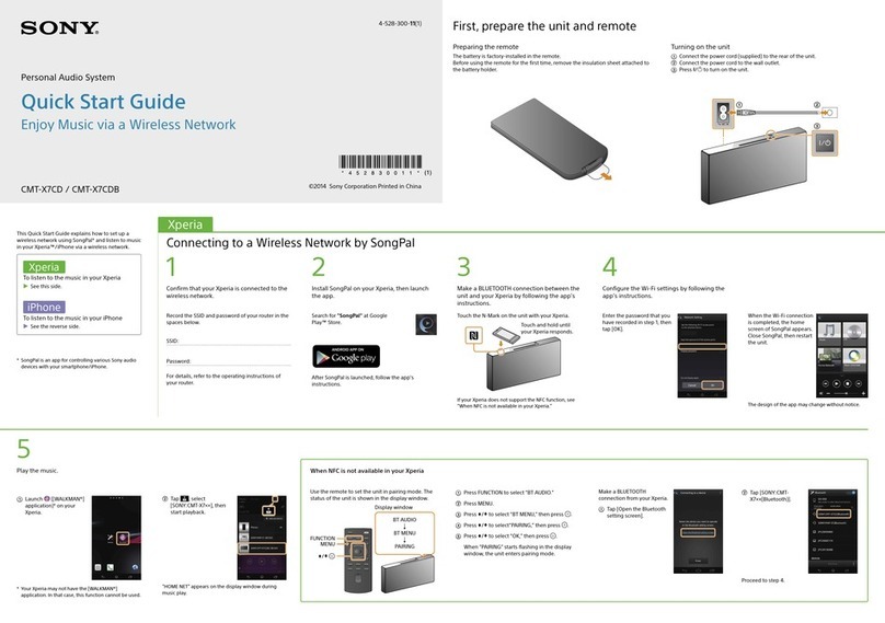 Sony CMT-X7CD User manual Sony CMT-X7CD User manual