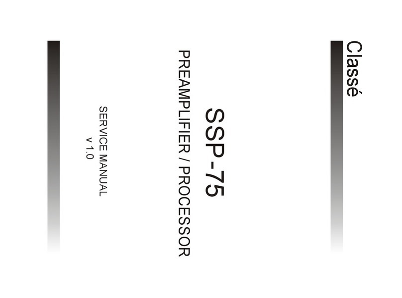 Classe Audio SSP-75 User manual
