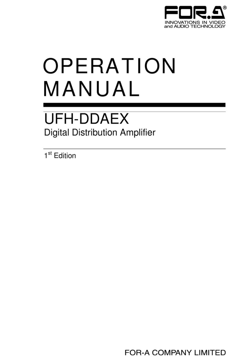 FOR-A UFH-DDAEX User manual