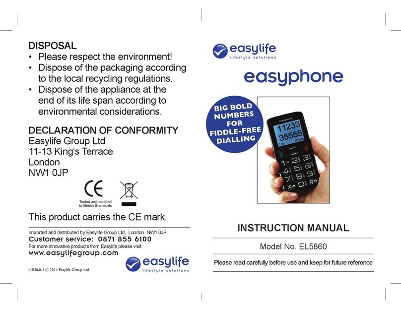 Easylife Easyphone EL5860 instruction manual