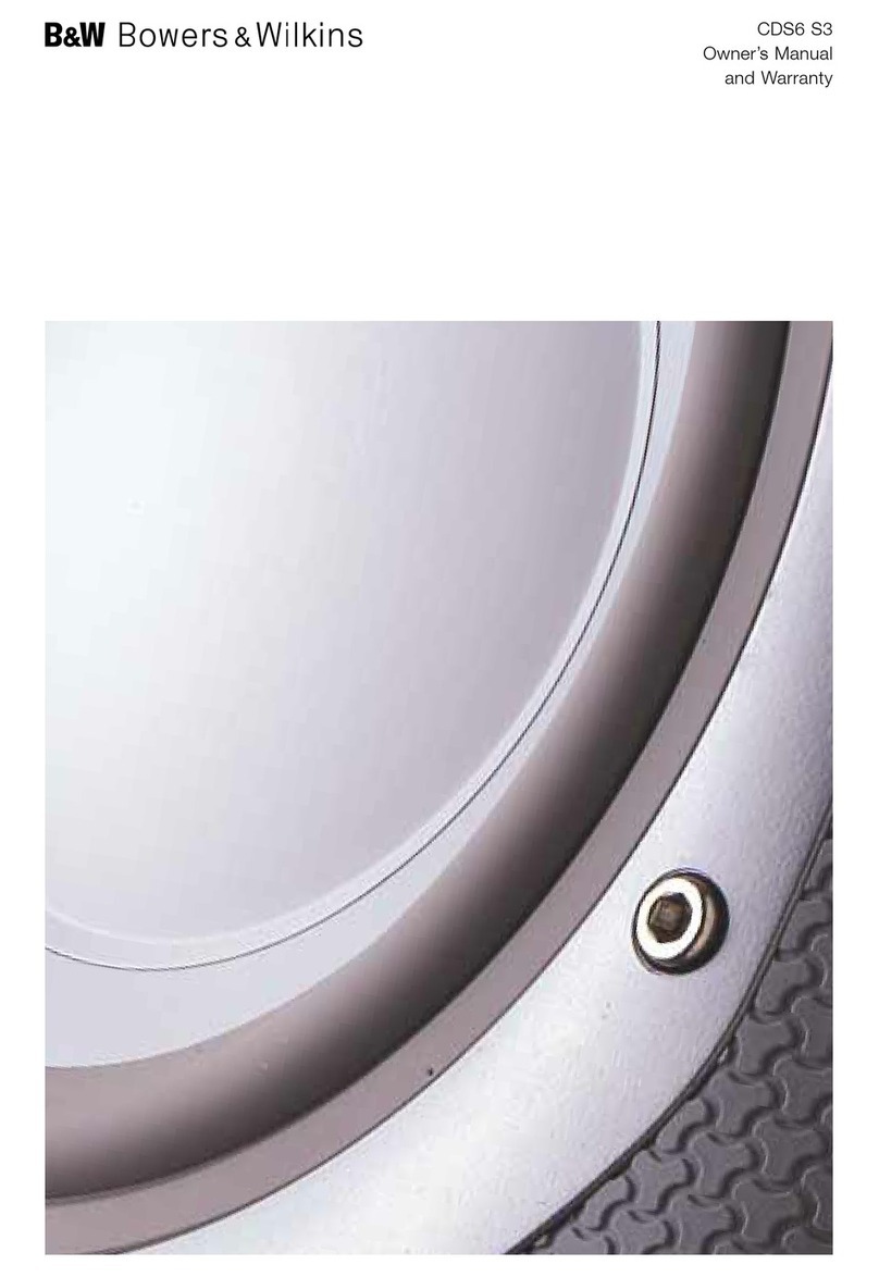Bowers & Wilkins CDS6 owner's manual
