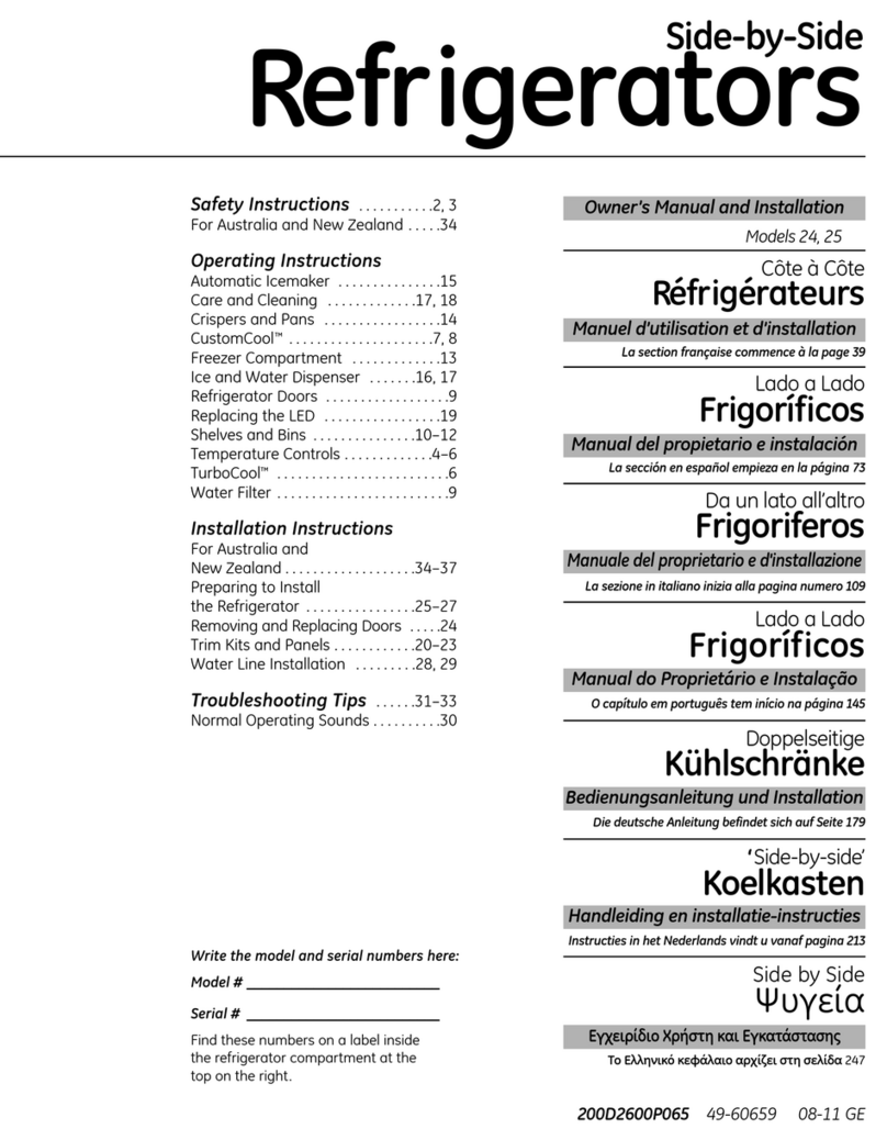 GE Refrigerator Service manual GE Refrigerator Service manual