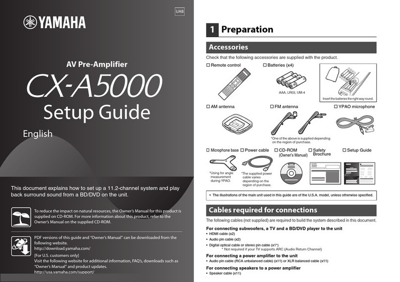 Yamaha CX-A5000 Setup guide