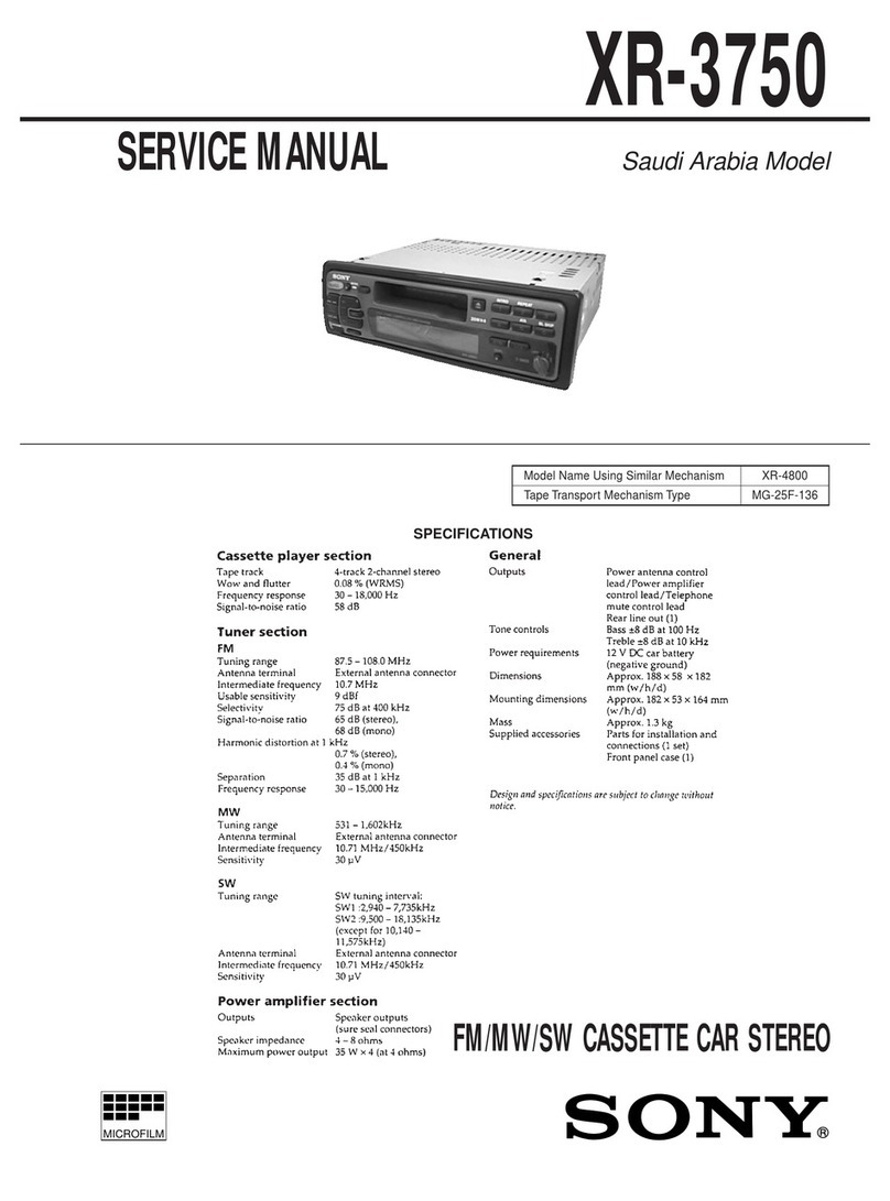 Sony XR-3750 User manual