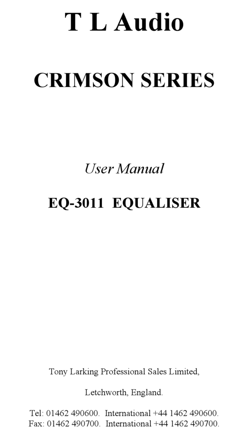 T L Audio Crimson EQ-3011 user manual