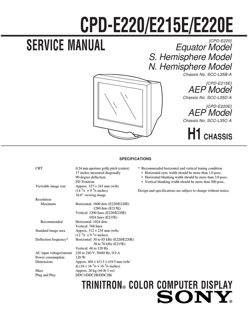Sony Trinitron CPD-E220 User manual