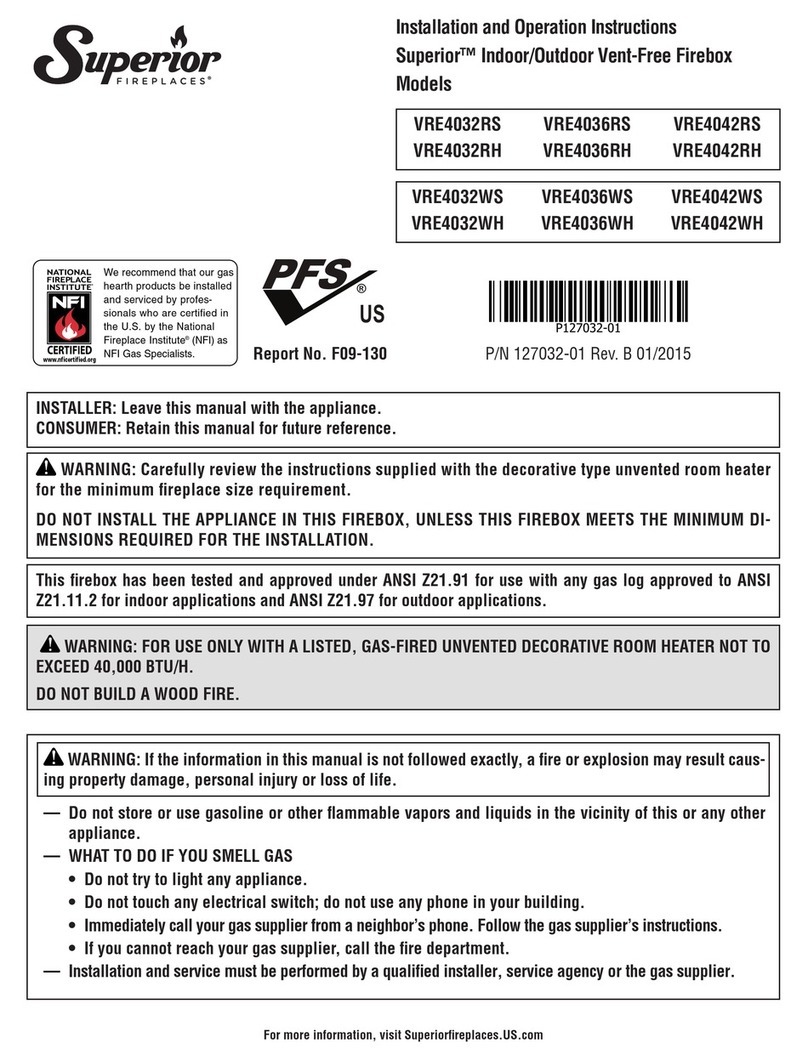 Superior VRE4032RS Installation and operation instruction Superior VRE4032RS Installation and operation instruction