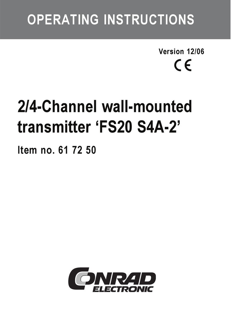 Conrad Electronic FS20 S4A-2 operating instructions