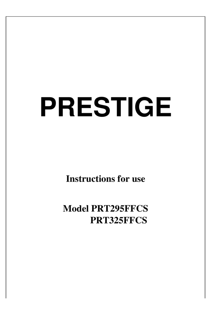 Prestige PRT295FFCS Guidelines for use