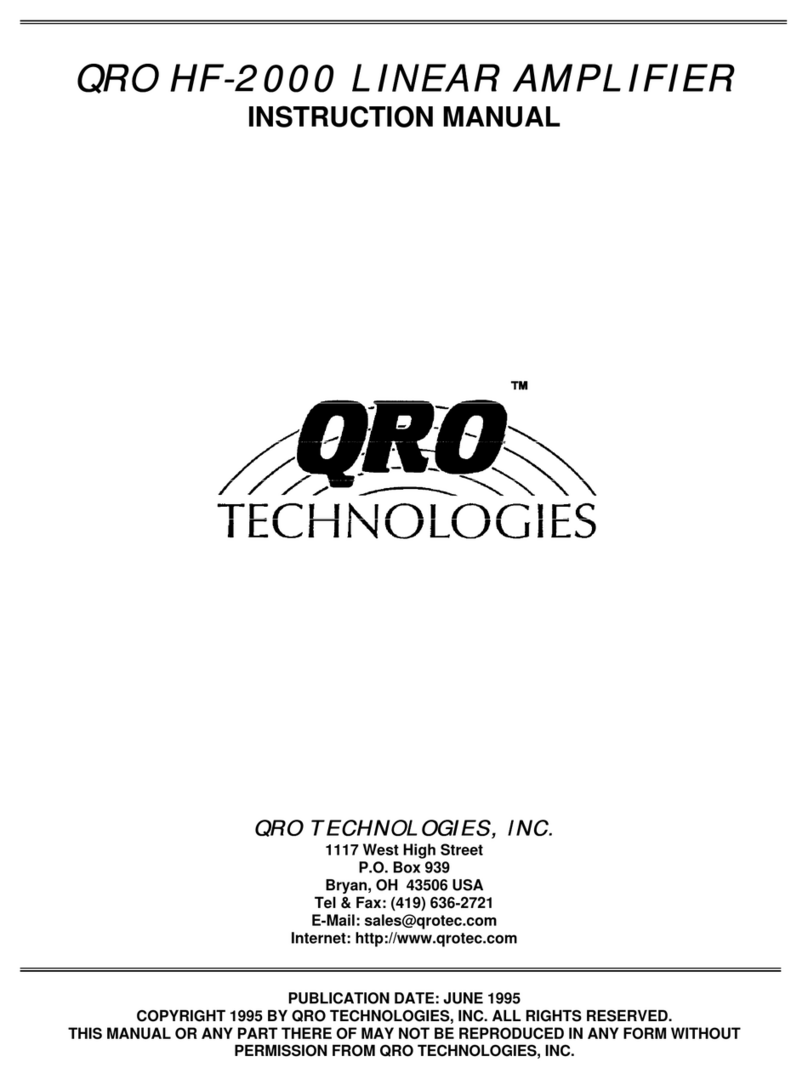 QRO Technologies HF-2000 User manual