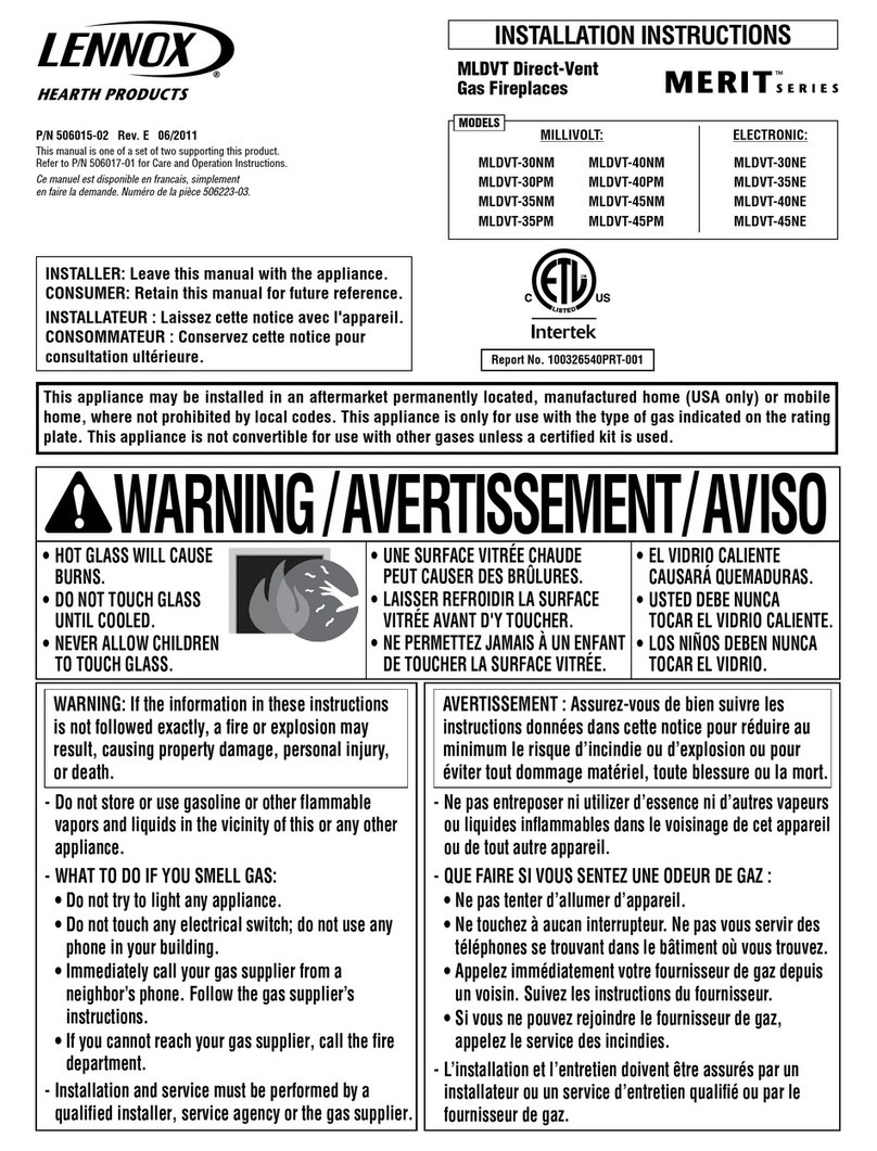 Lennox MLDVT-30NM User manual