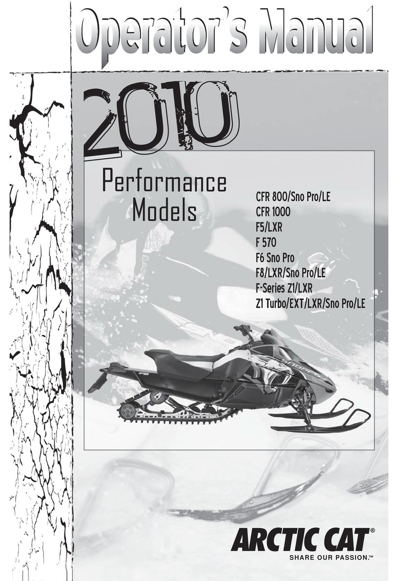 Arctic Cat CFR 800 Sno Pro 2010 Operator's manual