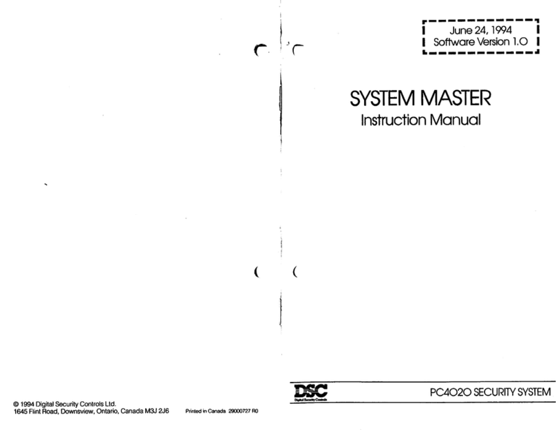 DSC PC4020 -  2 instruction manual