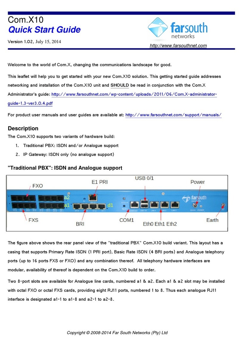 Far south networks Com.X10 User manual