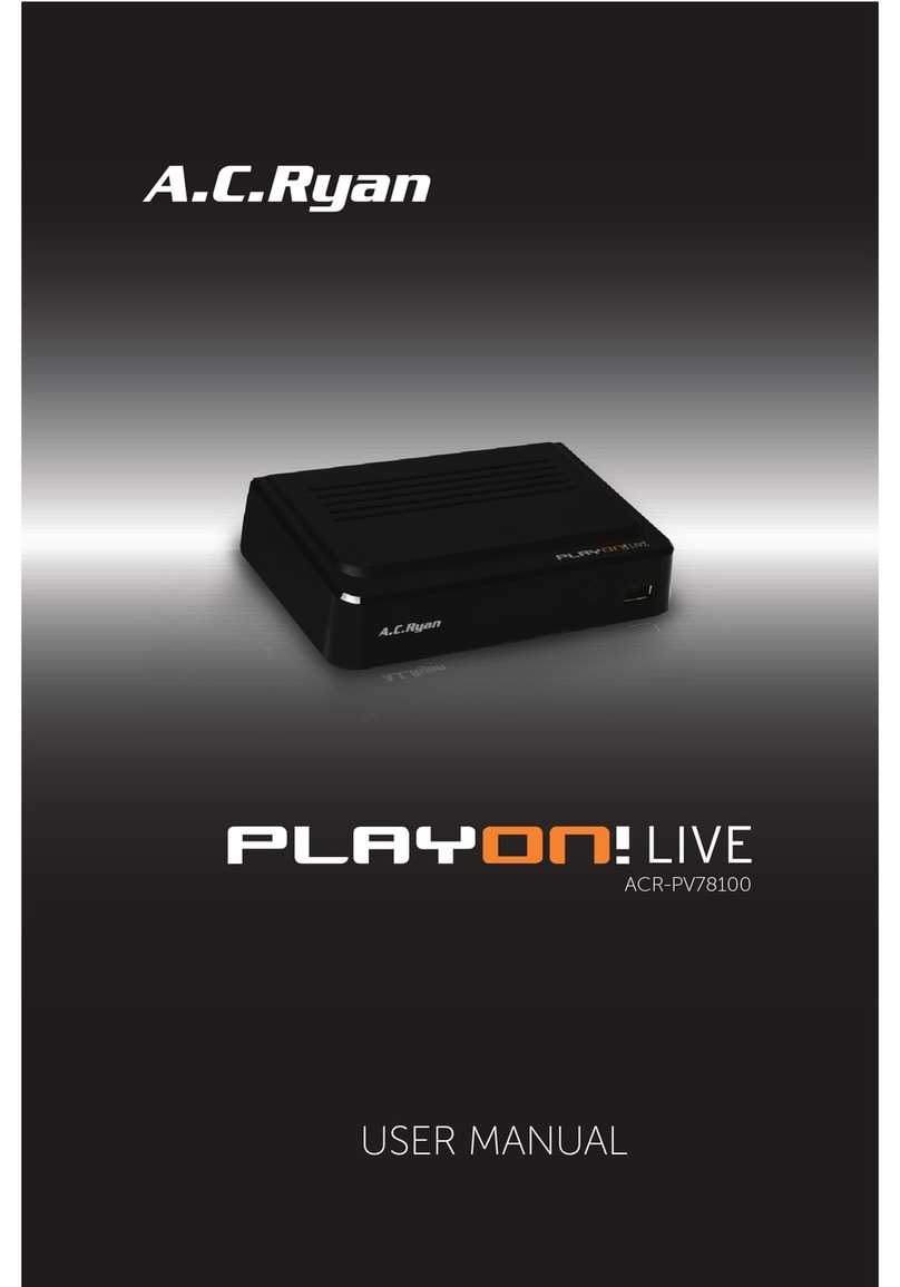 A.C.Ryan Playon!LIVE ACR-PV78100 User manual