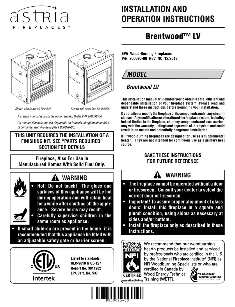 Astria Brentwood LV Installation and operation instructions