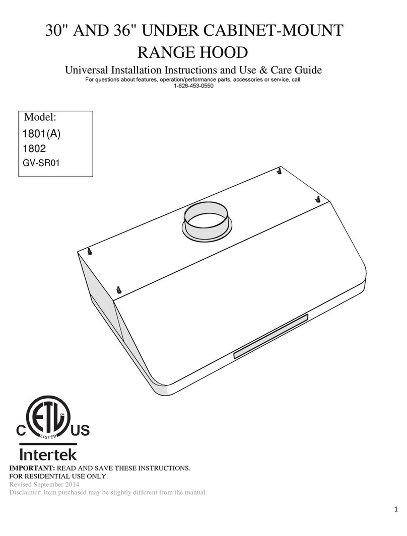 Golden Vantage 1801(A) installation instructions