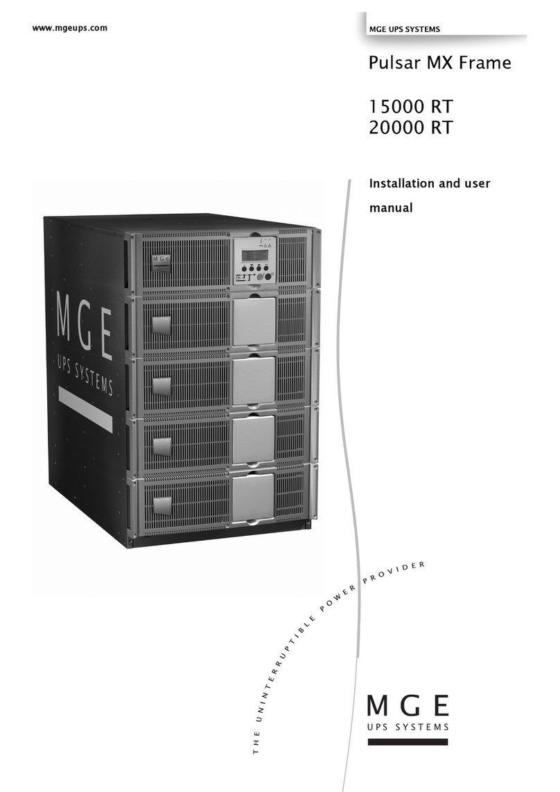 MGE UPS Systems Pulsar MX Frame 15000 RT Installation and user manual