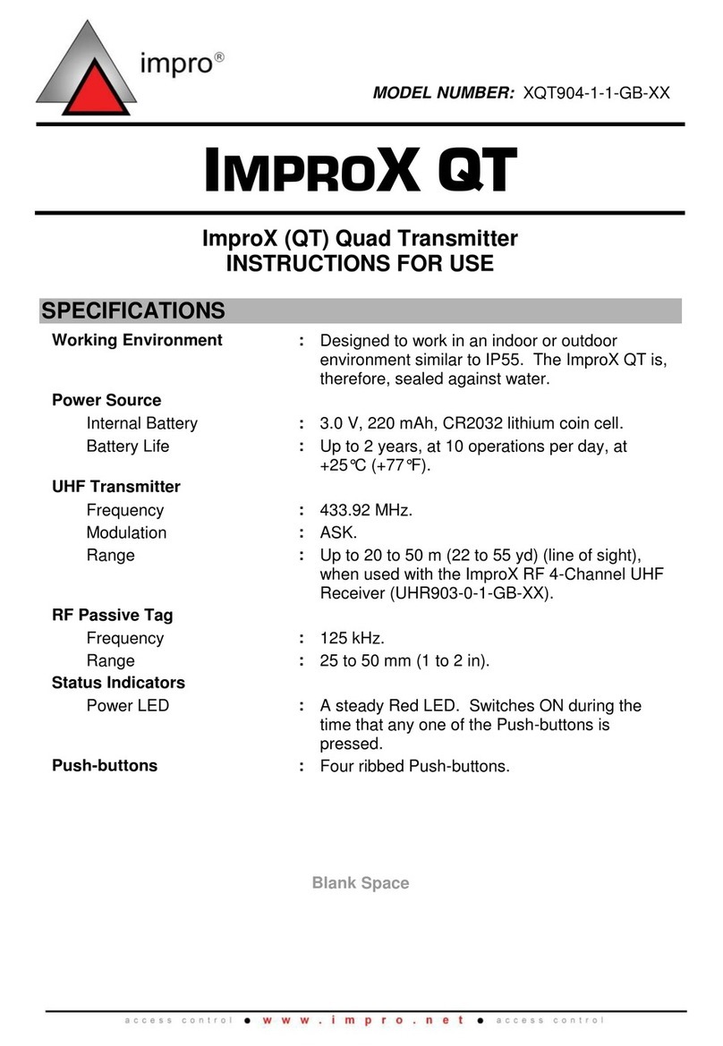 impro IMPROX QT XQT904-1-1-GB Instructions for use impro IMPROX QT XQT904-1-1-GB Instructions for use