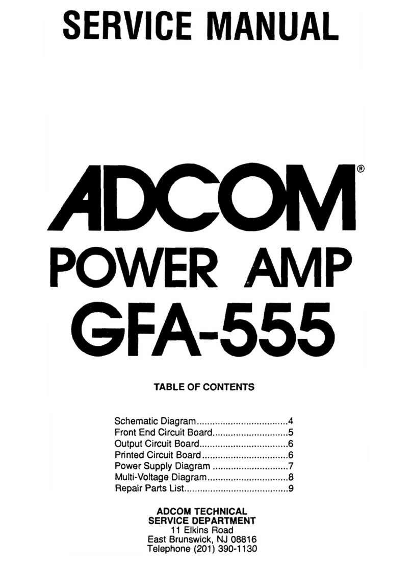 Adcom GFA-555 User manual Adcom GFA-555 User manual