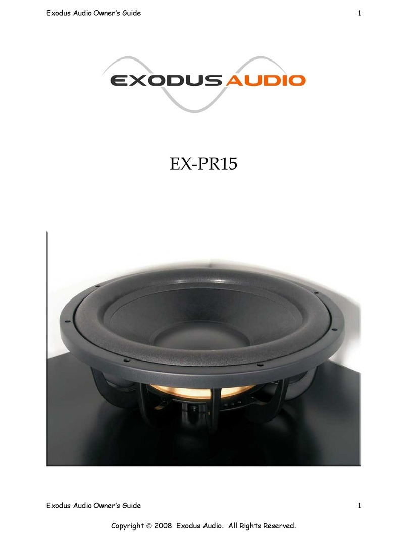 Exodus Audio EX-PR15 User manual