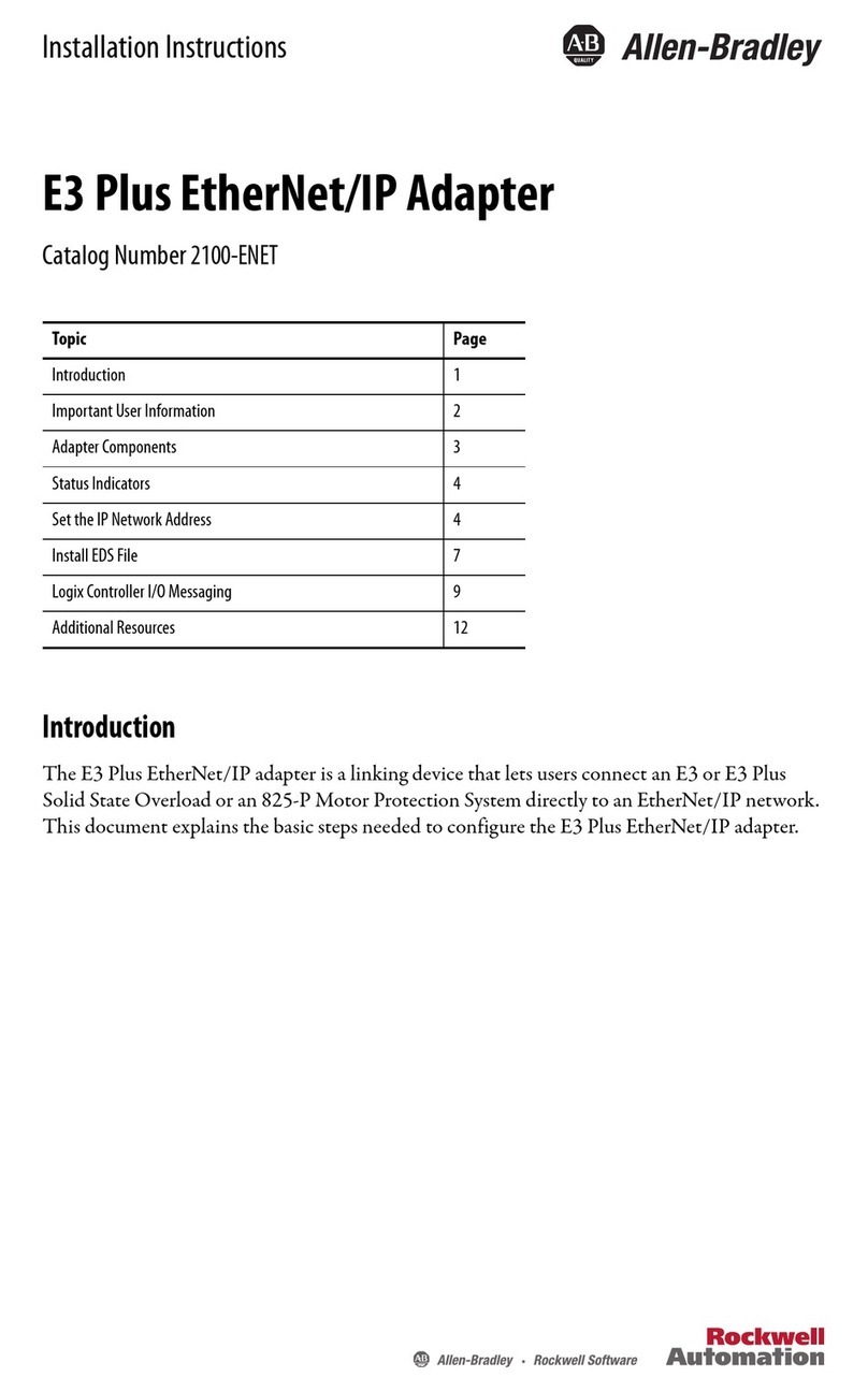Allen-Bradley E3 Plus User manual Allen-Bradley E3 Plus User manual